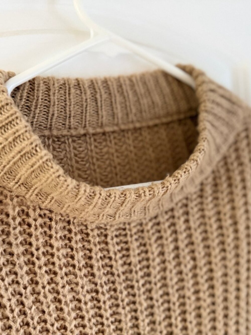 Simplee Plus Tan Drop Shoulder Ribbed Knit Sweater 2XL - Picture 3 of 5